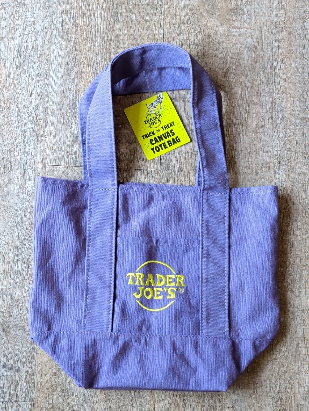 Trader Joes Halloween Trick Or Treat Purple Mini Tote NWT